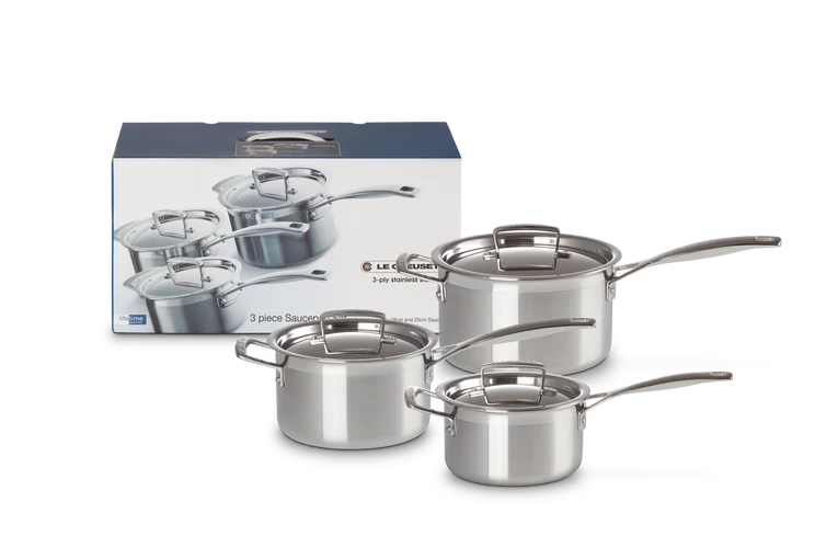Le Creuset Steelpannenset 'Classic 3-ply RVS' - Afbeelding 4
