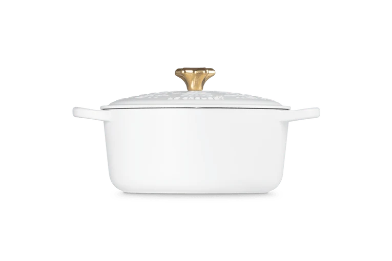 Le Creuset Braadpan Kerstboom Reliëf Wit 'ø24cm / 4.2L - Afbeelding 5