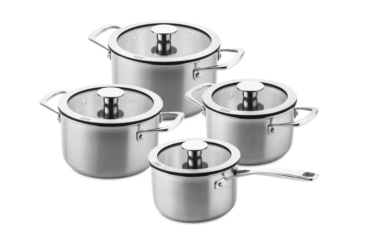 DUCQ Pannenset 4-delig Downdraft 3-laags - Afbeelding 2