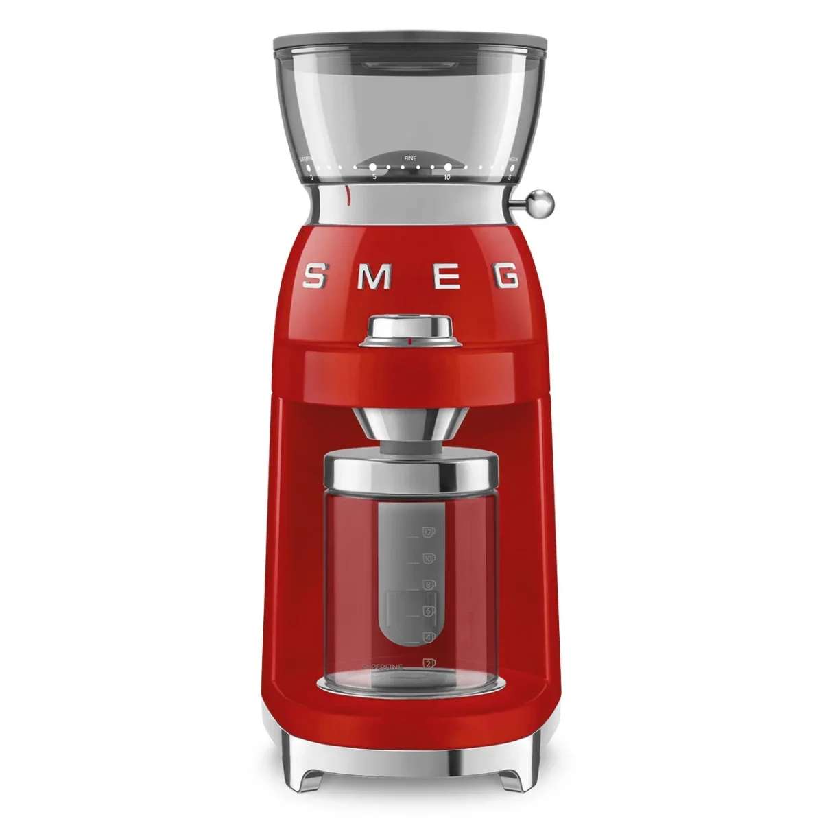 SMEG Koffiemolen 'Rood' CGF03RDEU - Afbeelding 2