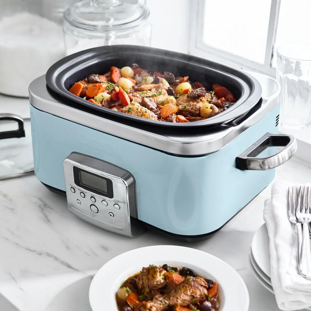 Greenpan Slowcooker Blue Haze 6L - Afbeelding 4