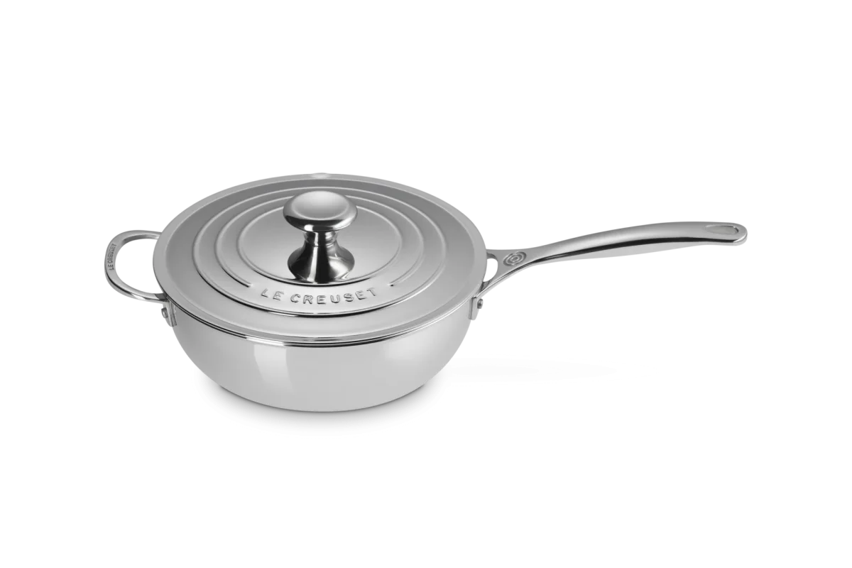 Le Creuset Conische Sauteuse / Chef's Pan met anti-aanbaklaag Ø24cm / 3.3L 'RVS Signature' - Afbeelding 2