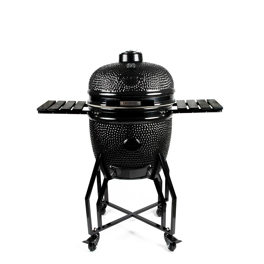 YAKINIKU Large Kamado Basic 'Black edition' Ø49cm + Onderstel en zijtafels - Afbeelding 2